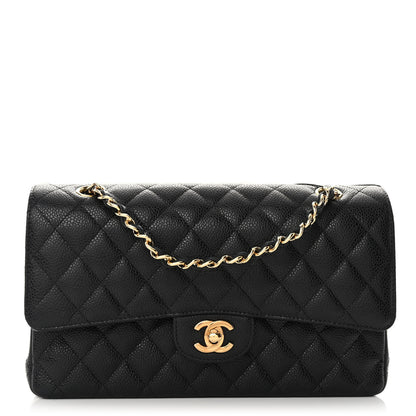 Chanel Caviar Quilted Medium Double Flap Black 1 of 10