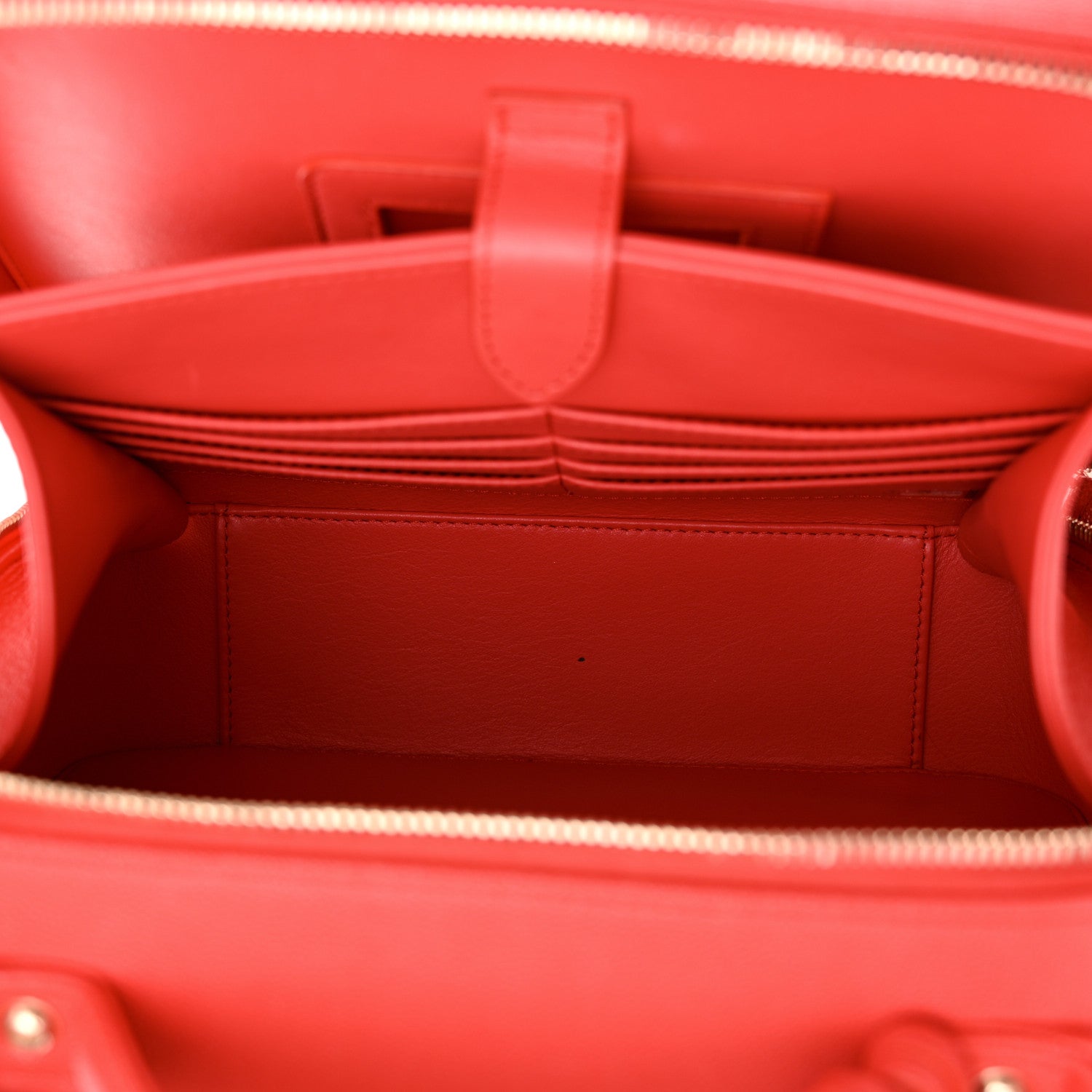 Chanel Caviar Quilted Large CC Filigree Vanity Case Red 6 of 13