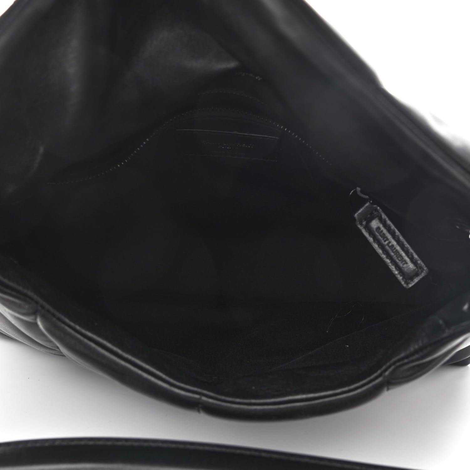 Saint Laurent Lambskin Quilted Small Loulou Puffer Monogram Chain Satchel Black 5 of 9