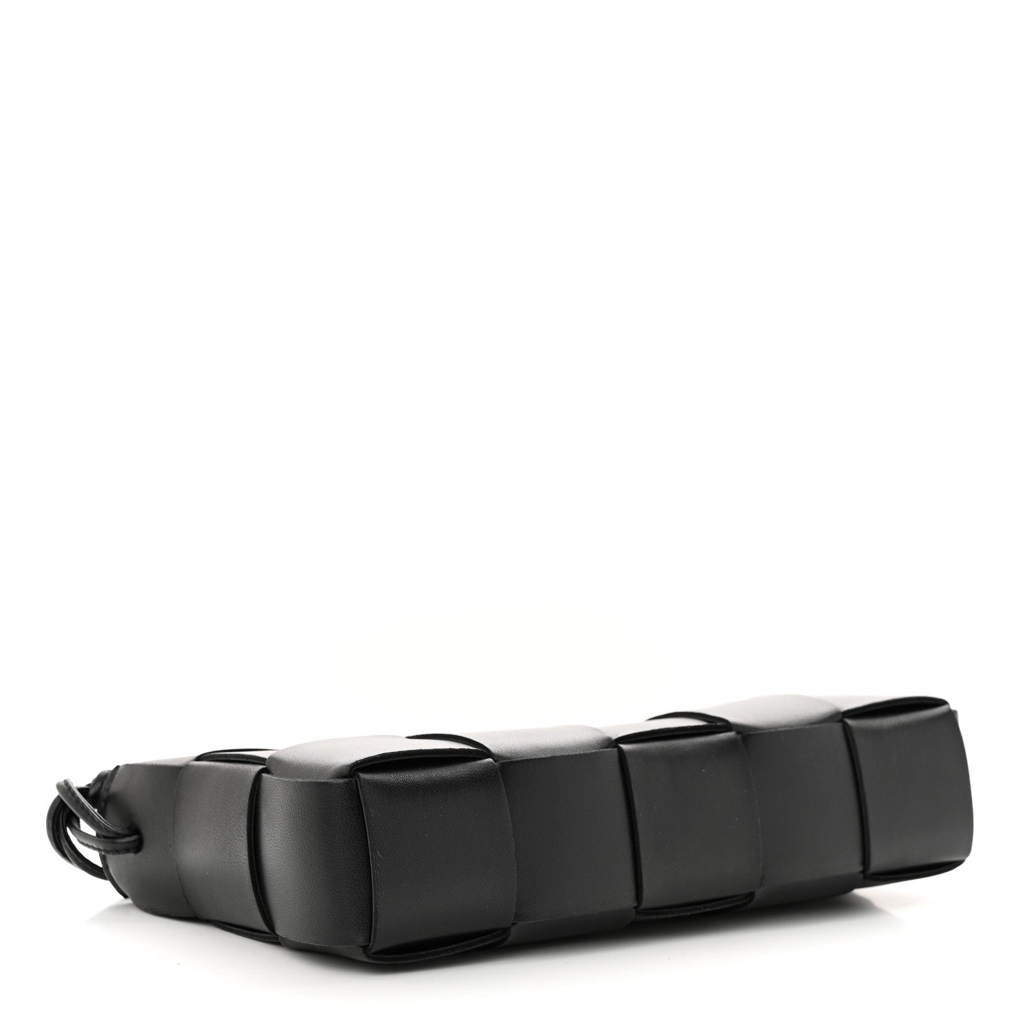 Bottega Veneta Calfskin Maxi Intrecciato Cassette Pouch On Strap Black 4 of 10