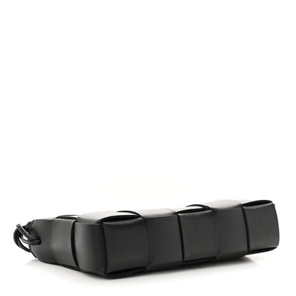 Bottega Veneta Calfskin Maxi Intrecciato Cassette Pouch On Strap Black 4 of 10