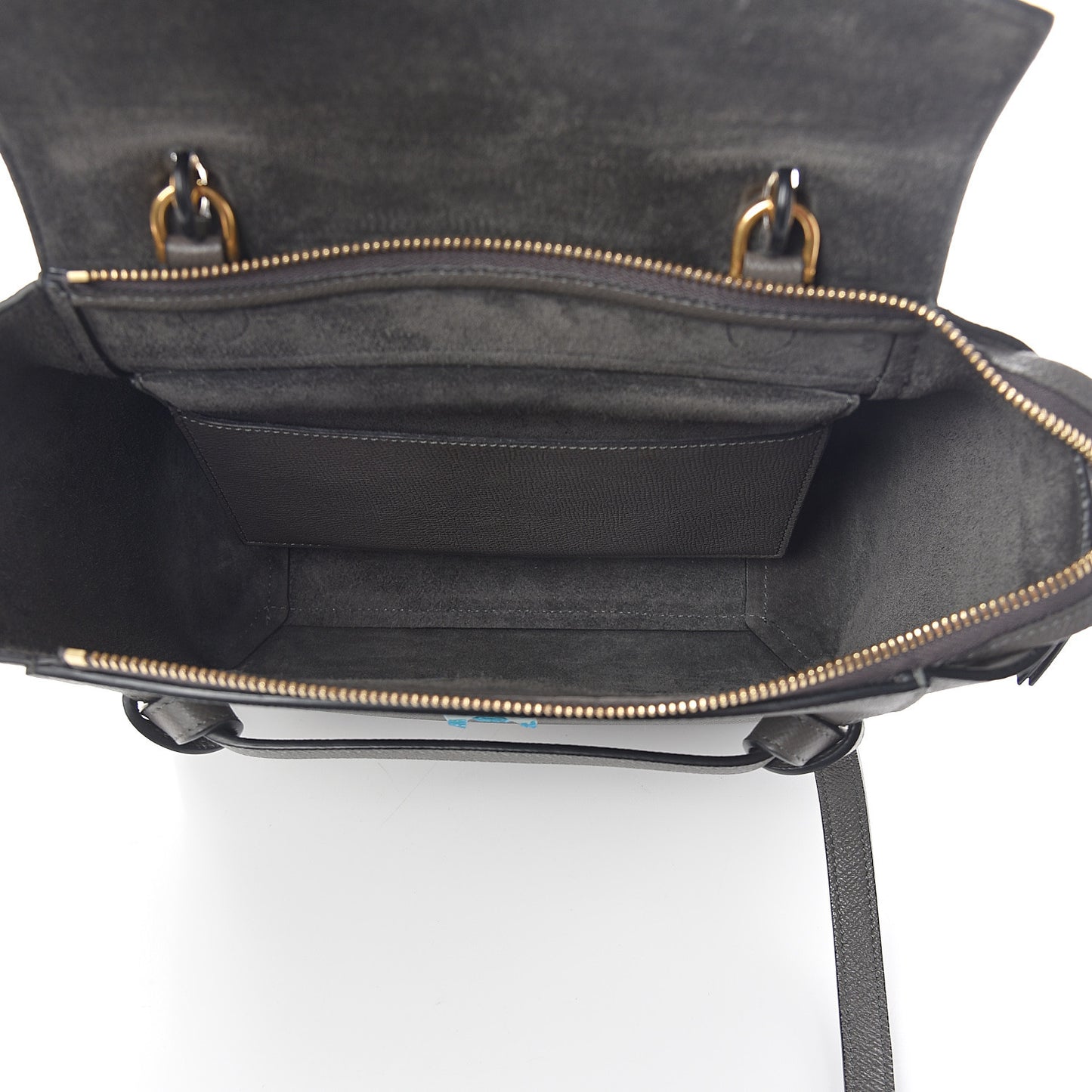 Baby Grained Calfskin Micro Belt Bag Grey