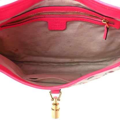 Gucci Canvas Flora Medium Jackie Hobo Fuchsia 5 of 20