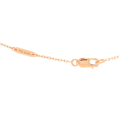 Van Cleef & Arpels 18K Rose Gold Carnelian Sweet Alhambra Heart Pendant Necklace 3 of 4