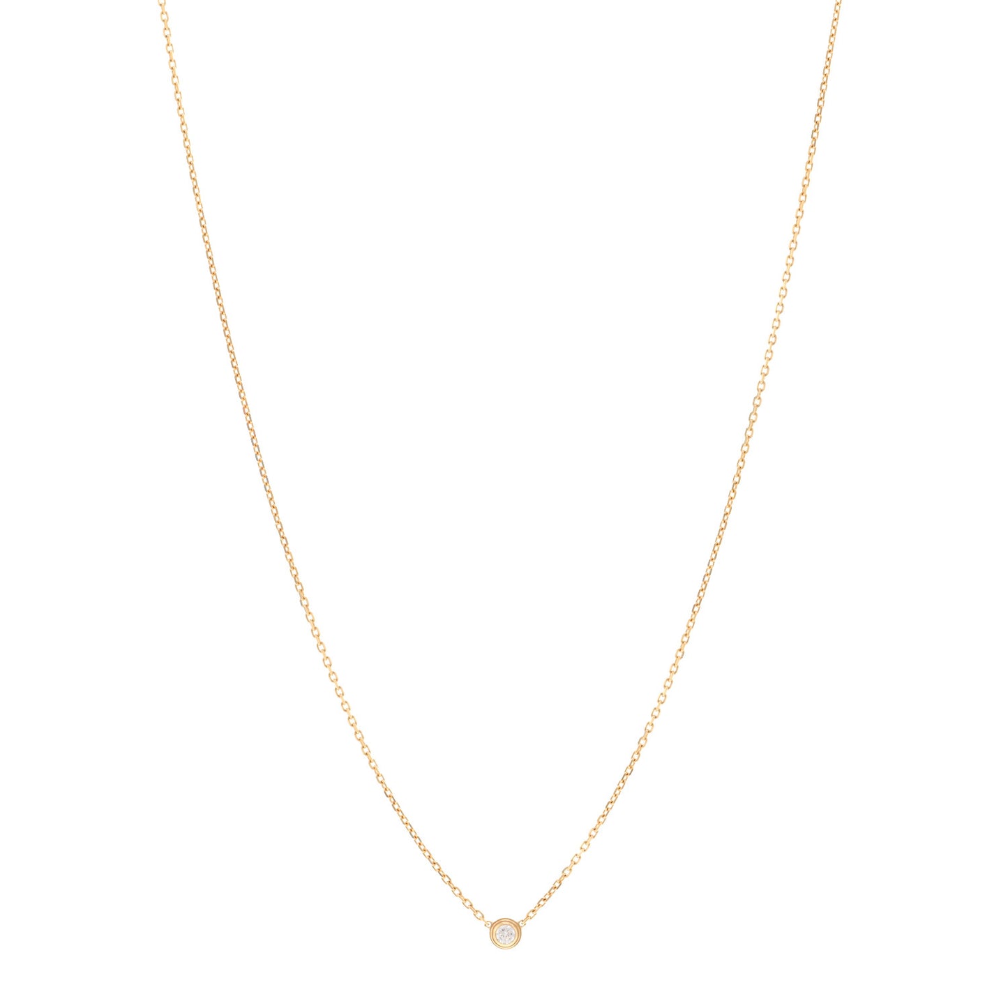 18K Yellow Gold Diamond XS D'Amour Pendant Necklace