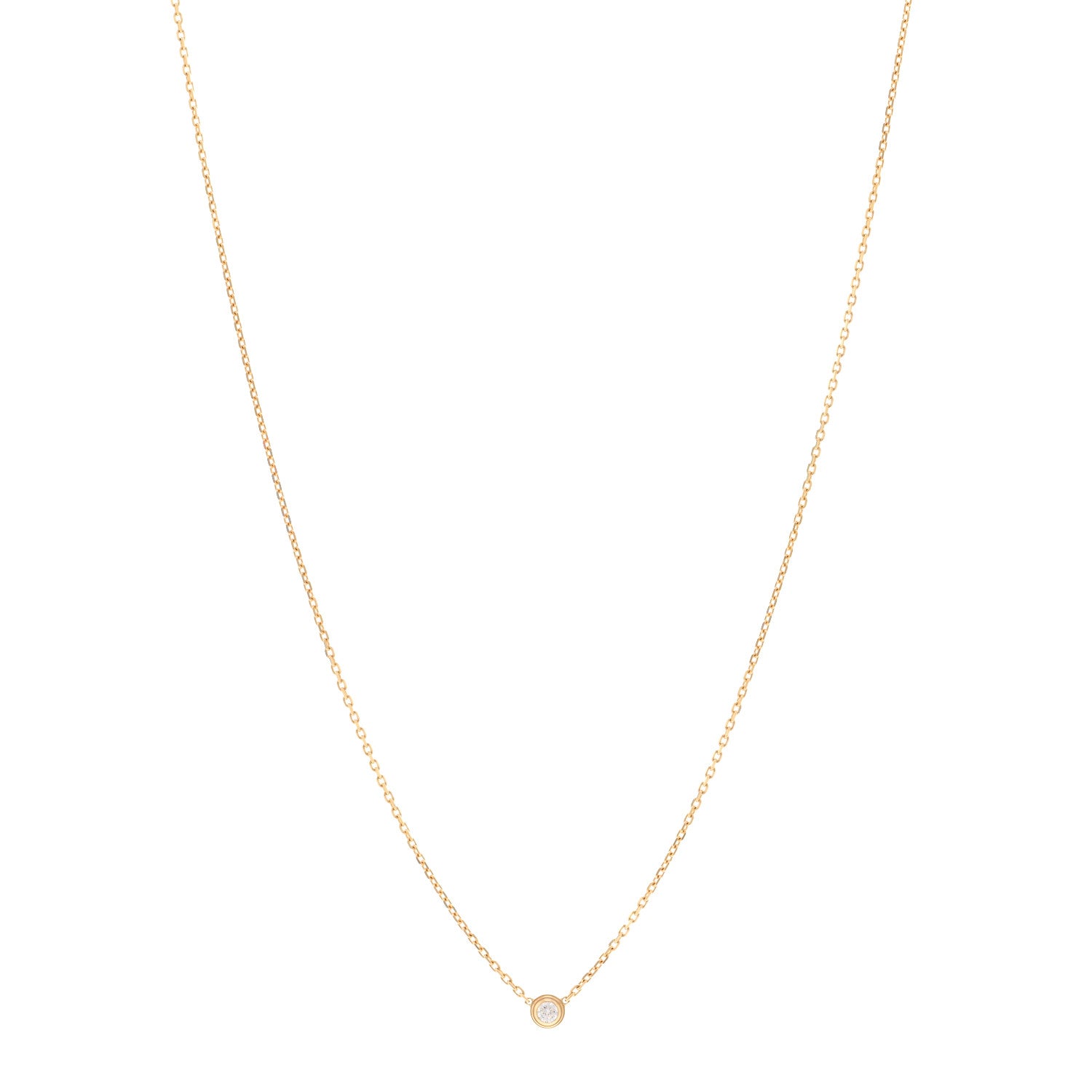 Cartier 18K Yellow Gold Diamond XS D'Amour Pendant Necklace 1 of 5