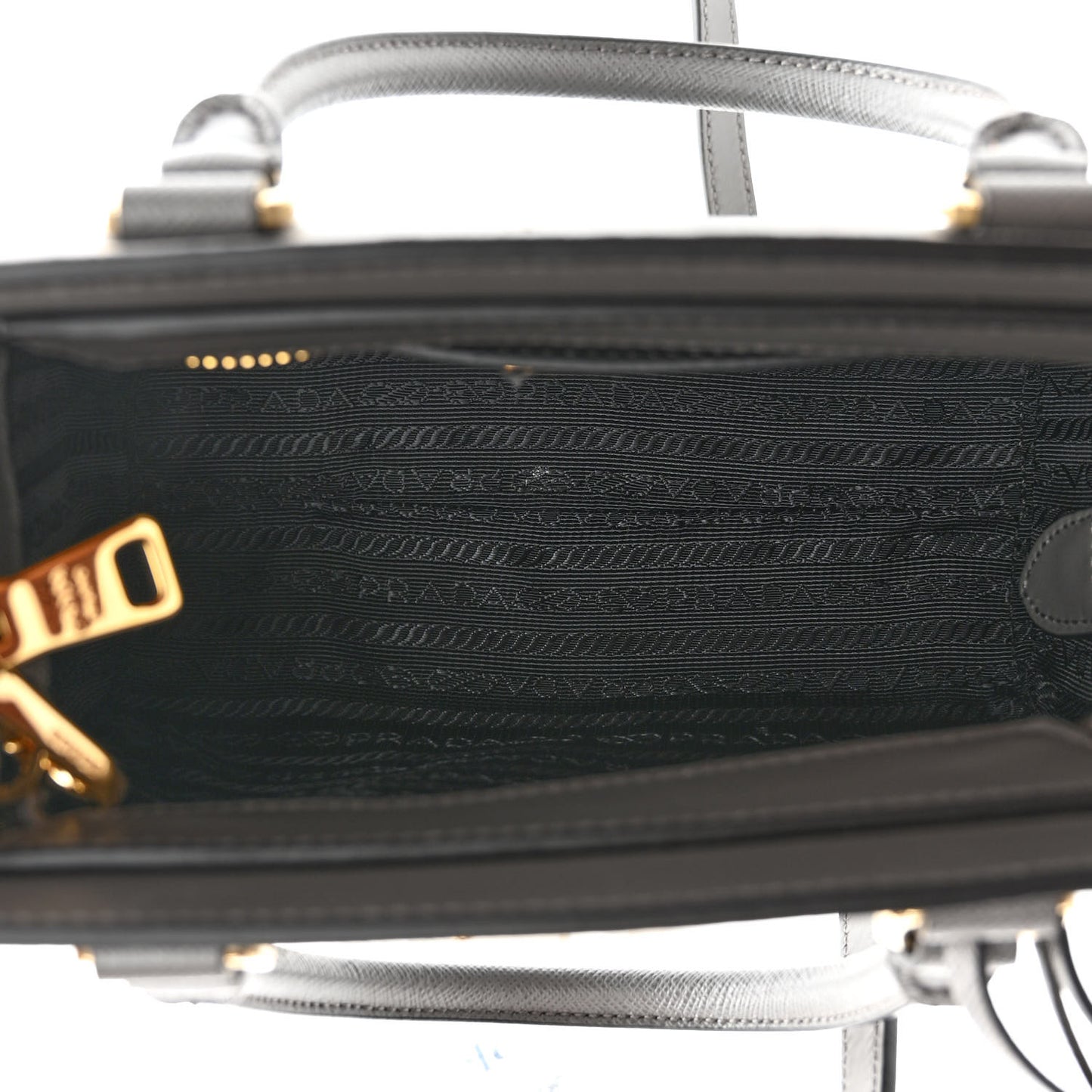Saffiano Soft Calfskin Mini Zippered Tote Marmo