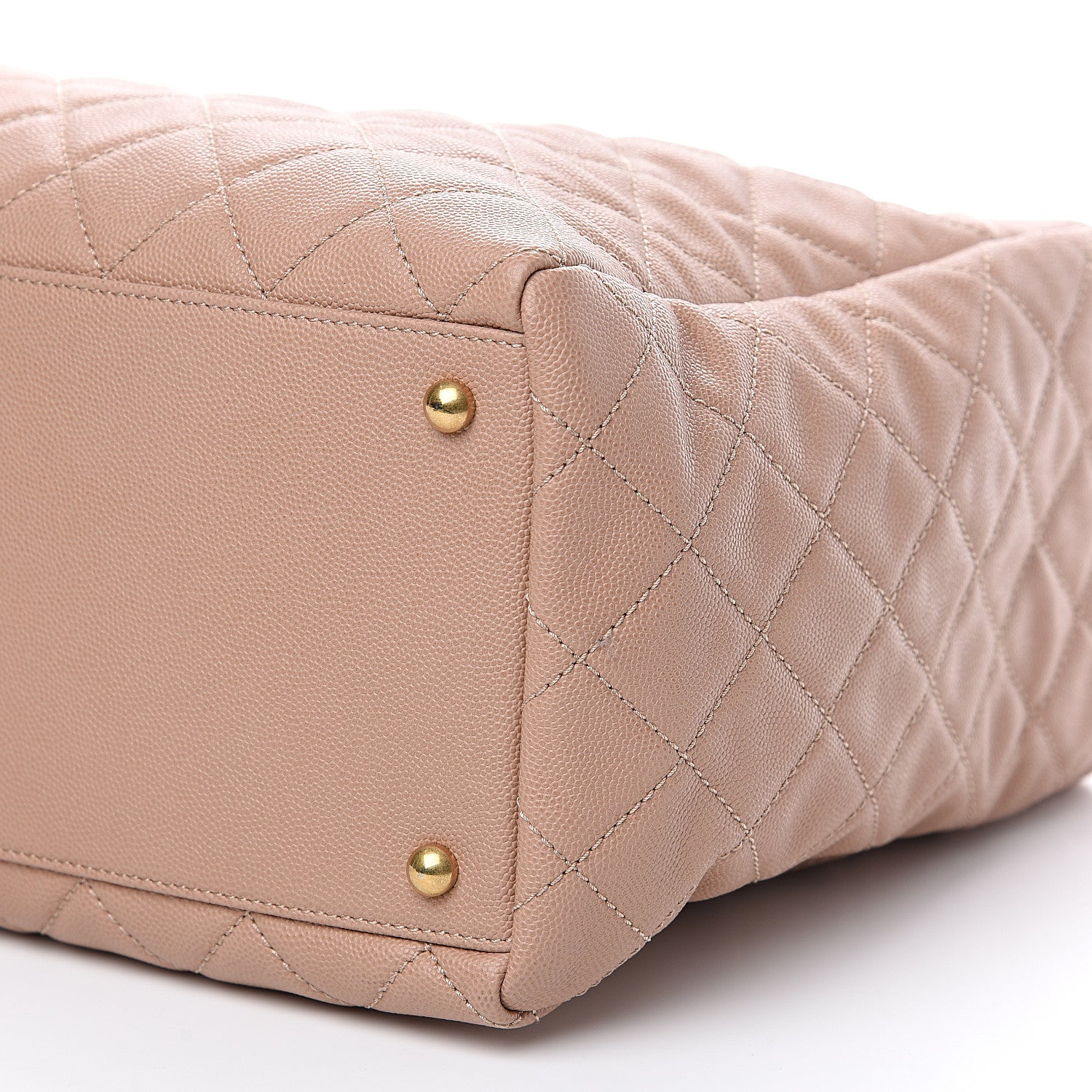 Chanel Caviar Quilted Large Coco Handle Shopping Tote Beige 8 of 9