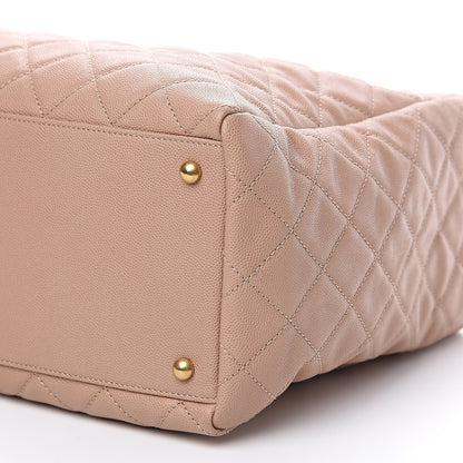 Chanel Caviar Quilted Large Coco Handle Shopping Tote Beige 8 of 9