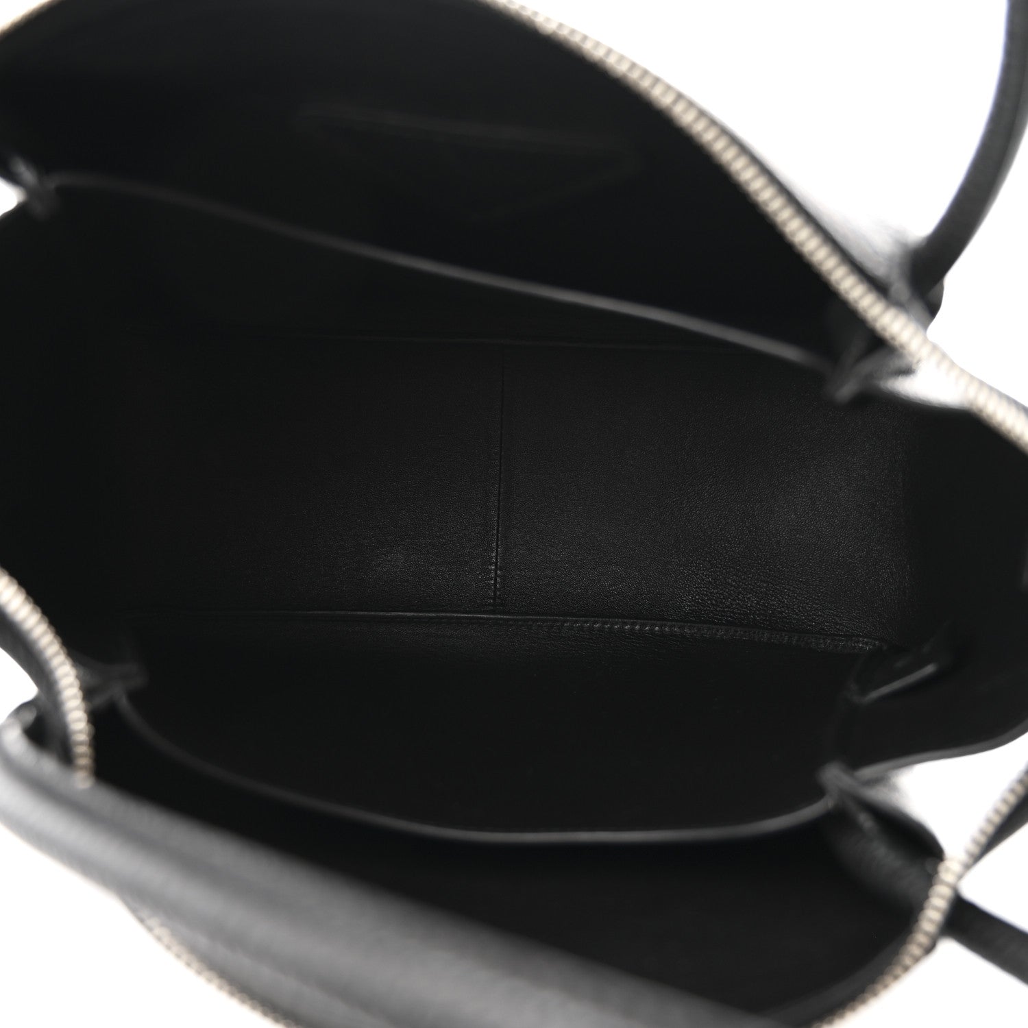 Prada Vitello Daino Soft Medium Zippered Top Handle Bag Black 5 of 10