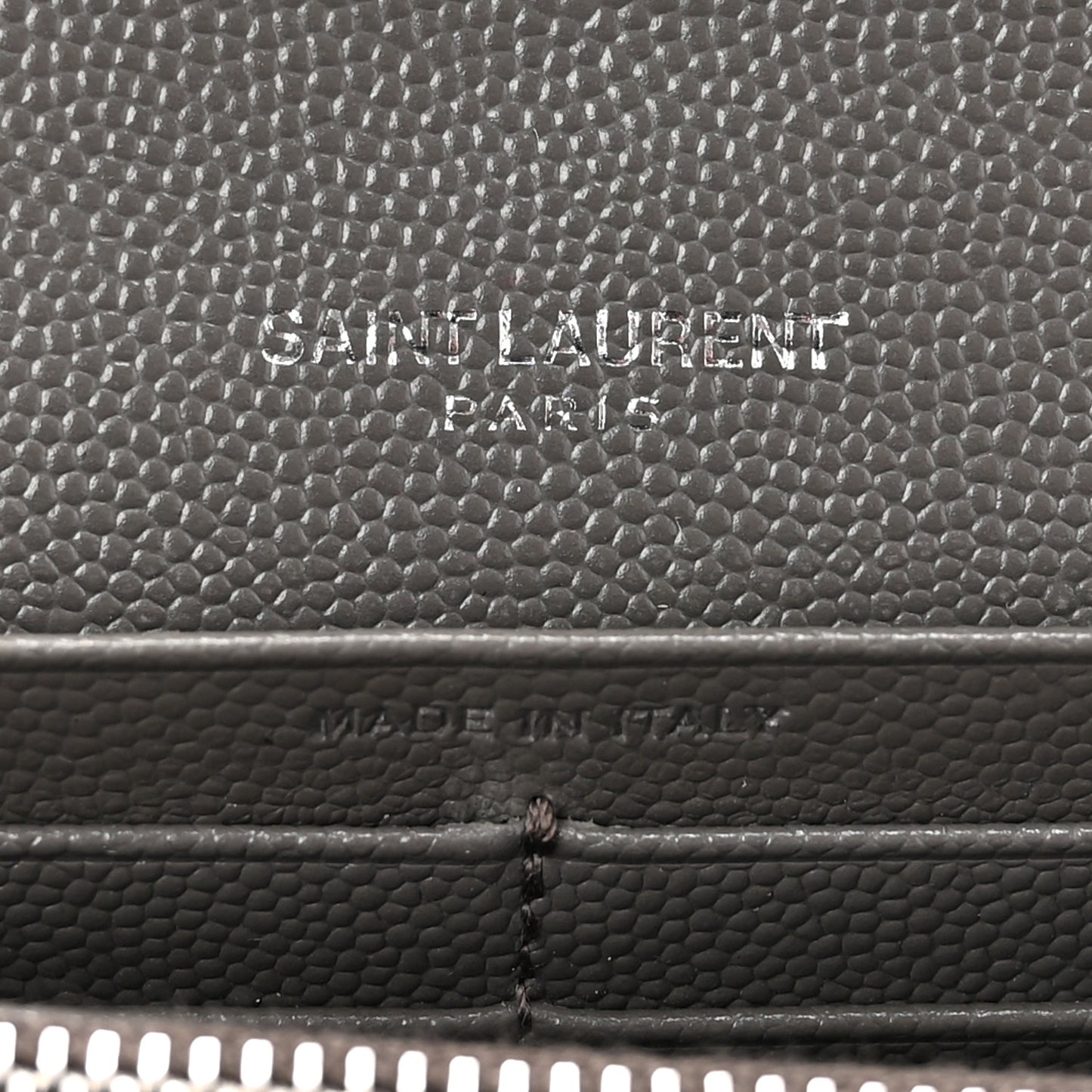 Grain De Poudre Matelasse Chevron Monogram Flap Wallet Fog