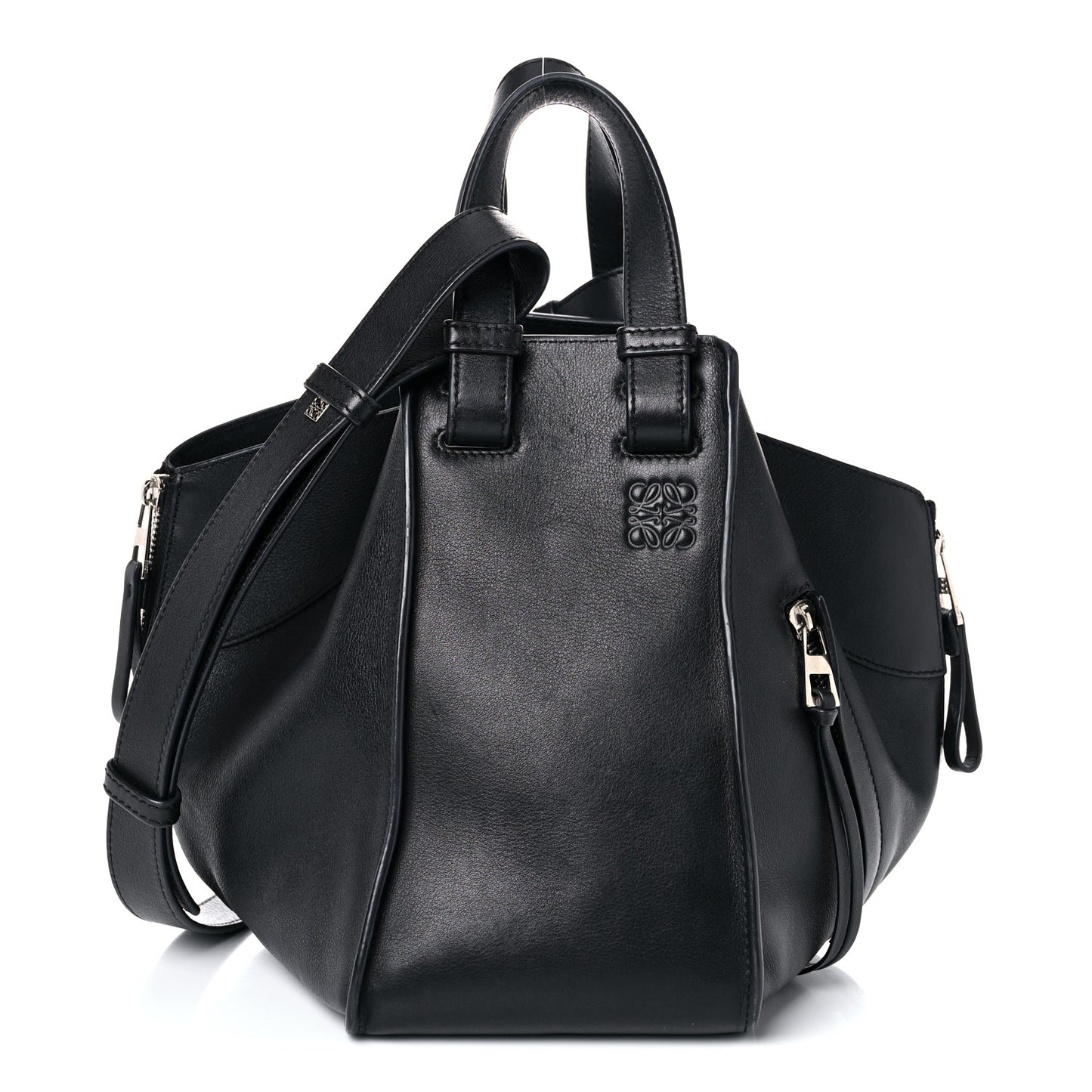 Calfskin Small Hammock Shoulder Bag Black