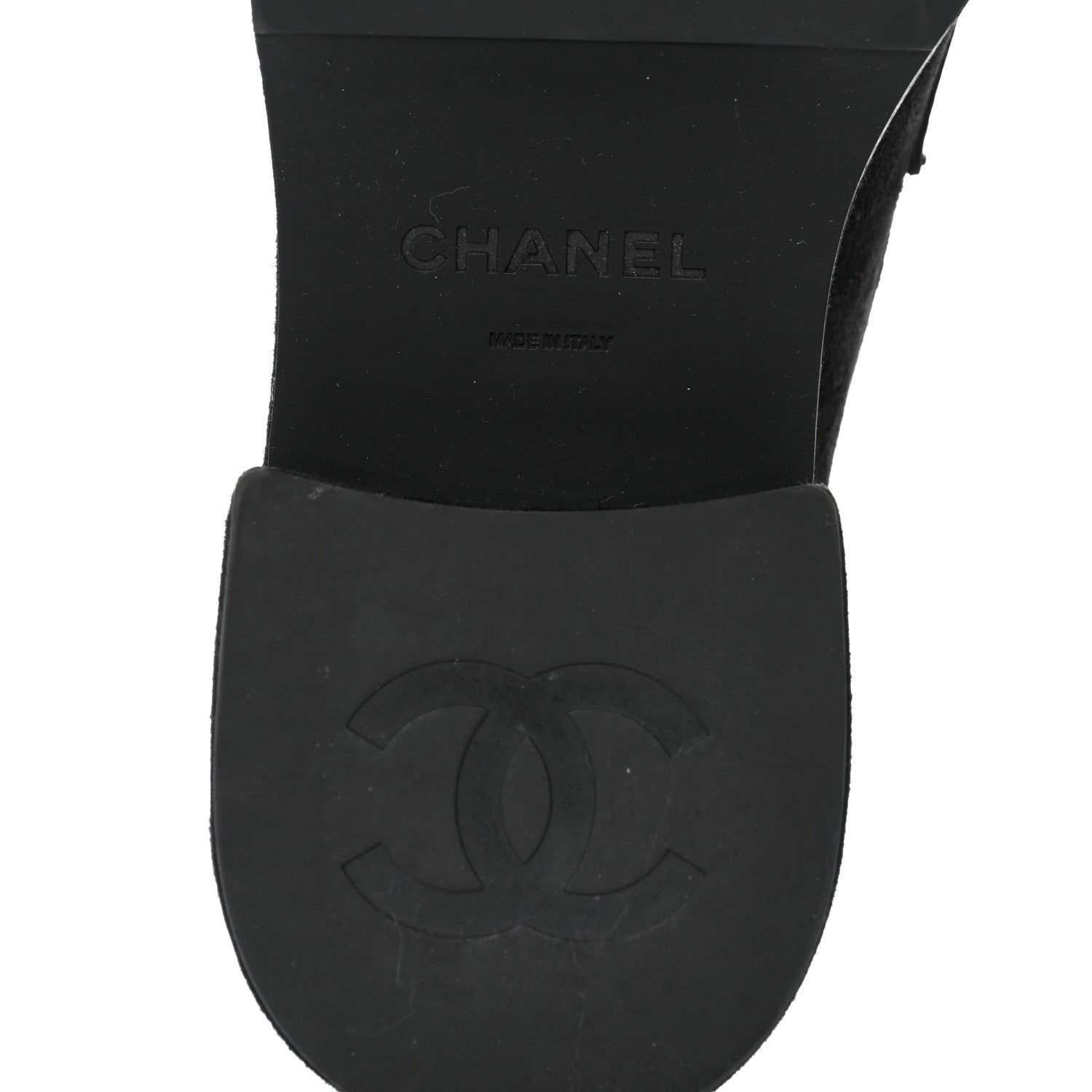 Chanel Suede CC Platform Loafers 38 Black 8 of 8