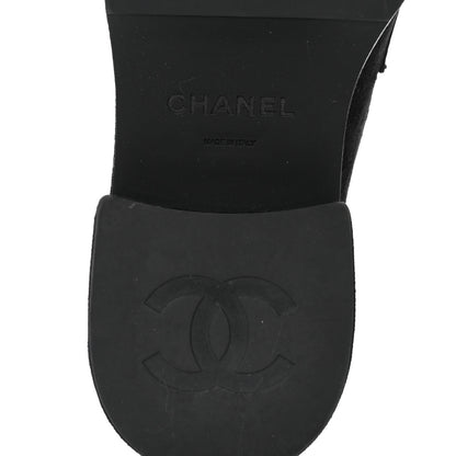 Chanel Suede CC Platform Loafers 38 Black 8 of 8