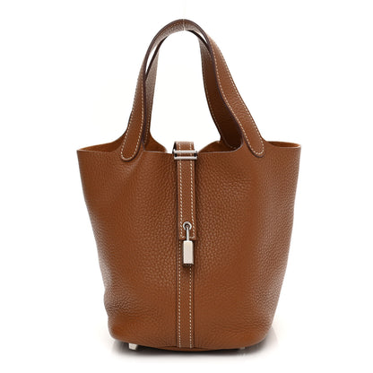 Hermes Taurillon Clemence Picotin Lock 18 PM Gold 1 of 10