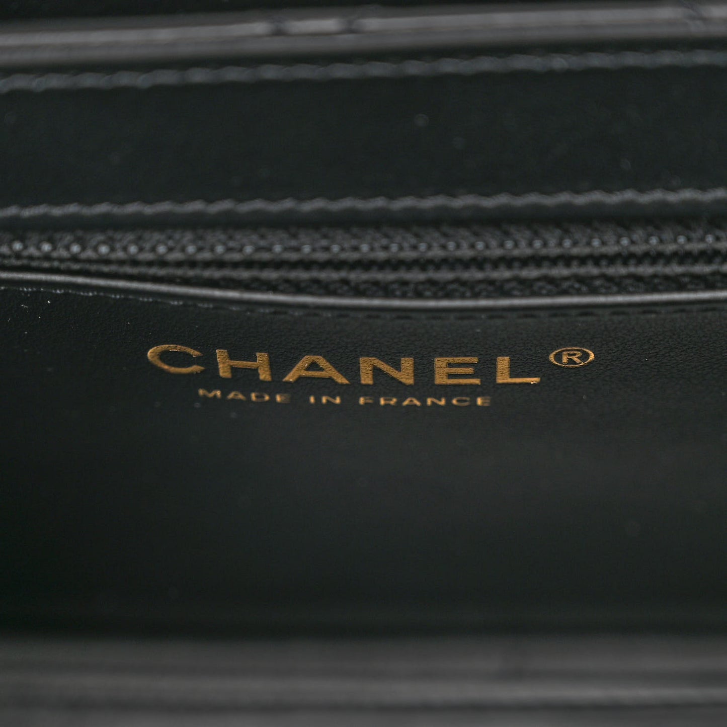 Shiny Aged Calfskin Quilted Nano Kelly Shopper Black