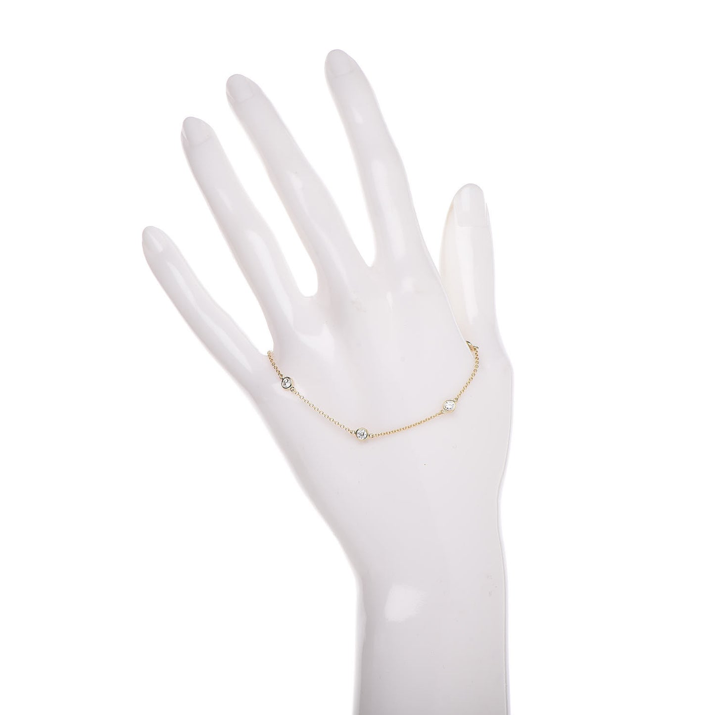 18K Yellow Gold Diamond .40ctw Elsa Peretti Diamonds by the Yard Station Bracelet