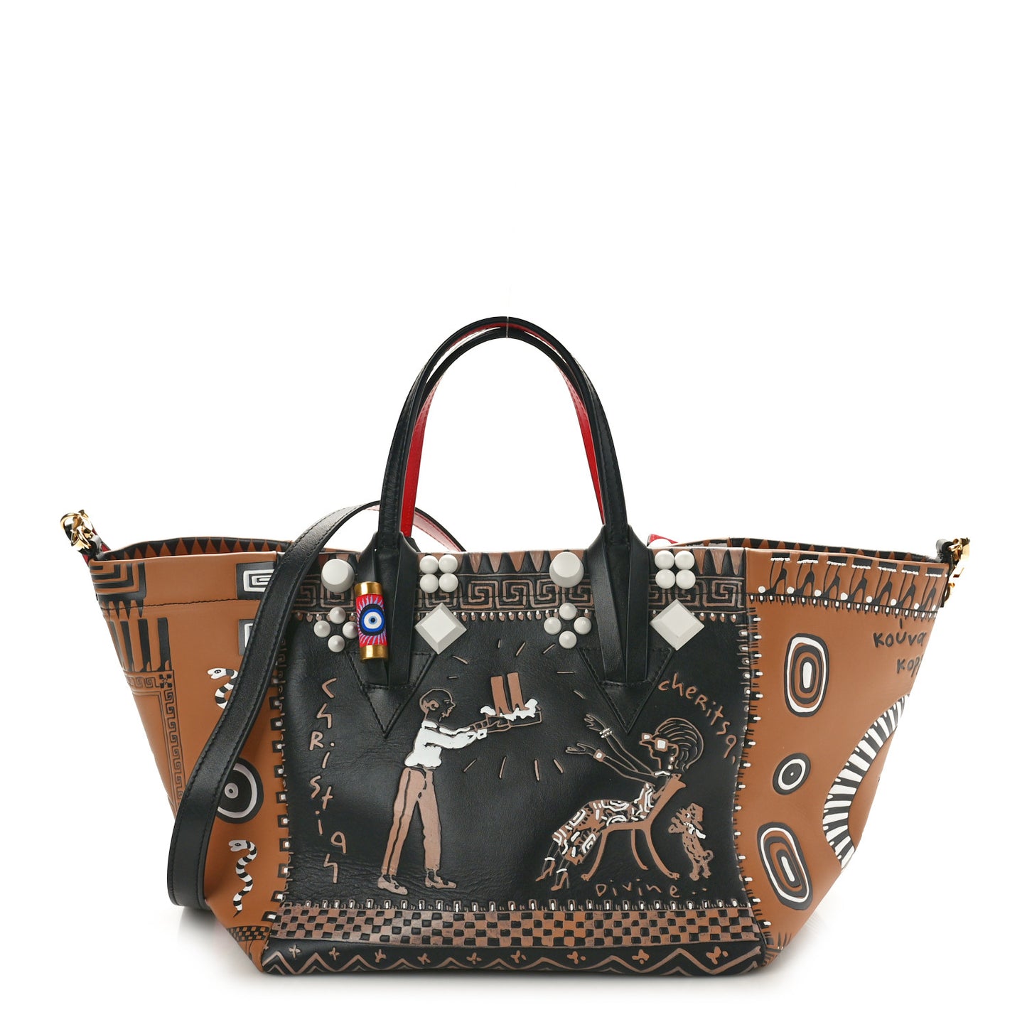 Calfskin Greekaba Tote Multicolor