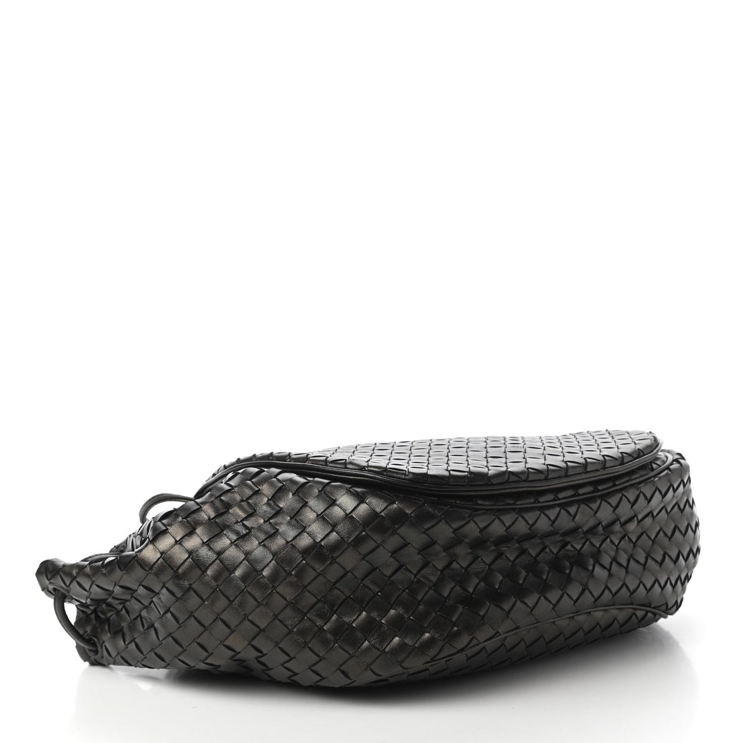 Metallic Nappa Intrecciato Crossbody Flap Bag Steel