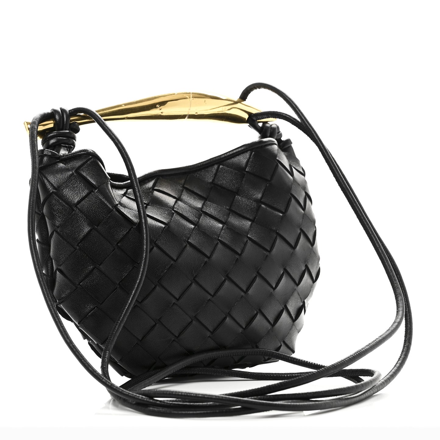 Nappa Intrecciato Mini Sardine Bag Black