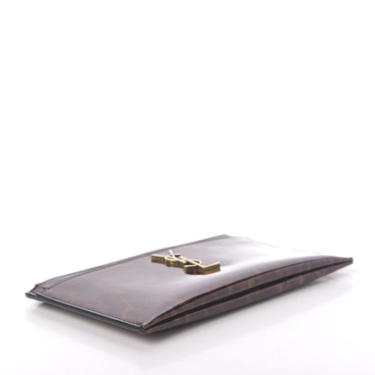 Saint Laurent Patent Monogram Bill Pouch Tortoiseshell 4 of 11