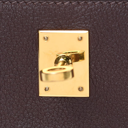 Hermes Evergrain Kelly Pochette Clutch Havane 13 of 24