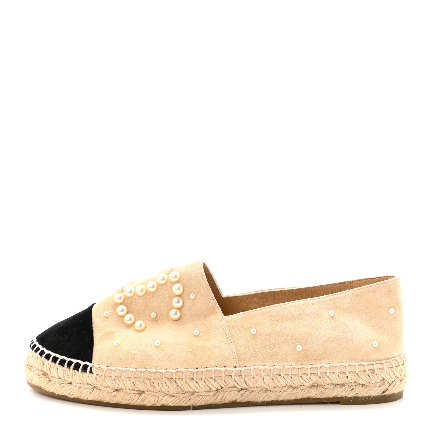 Suede Pearl CC Espadrilles 39 Beige Black