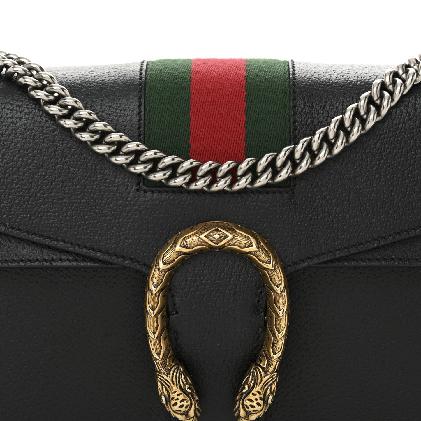 Calfskin Web Small Dionysus Shoulder Bag Black