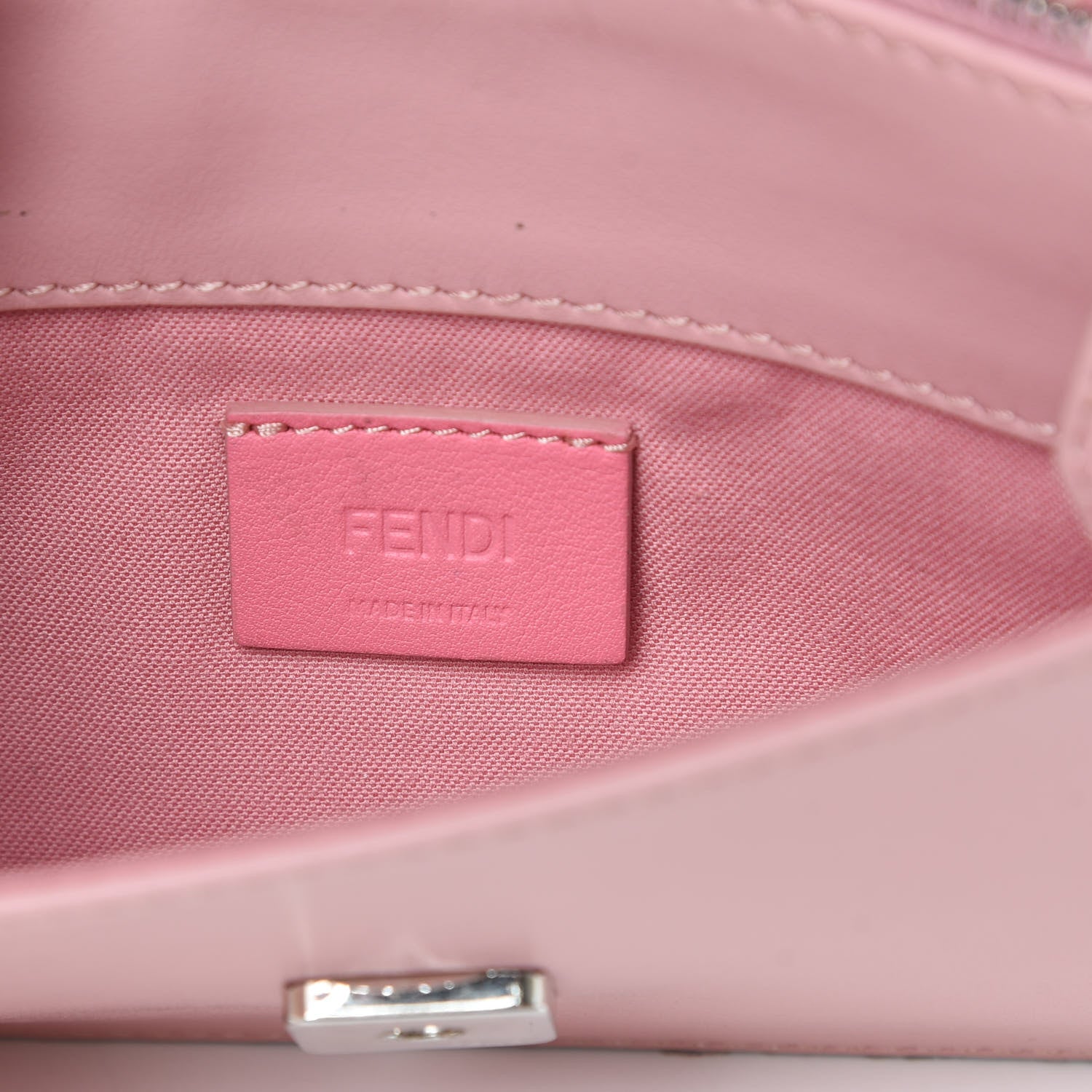 Fendi Vitello Elite Century Hypnoteyes Studded Tube Wallet On Chain Bubblegum Multicolor 6 of 14