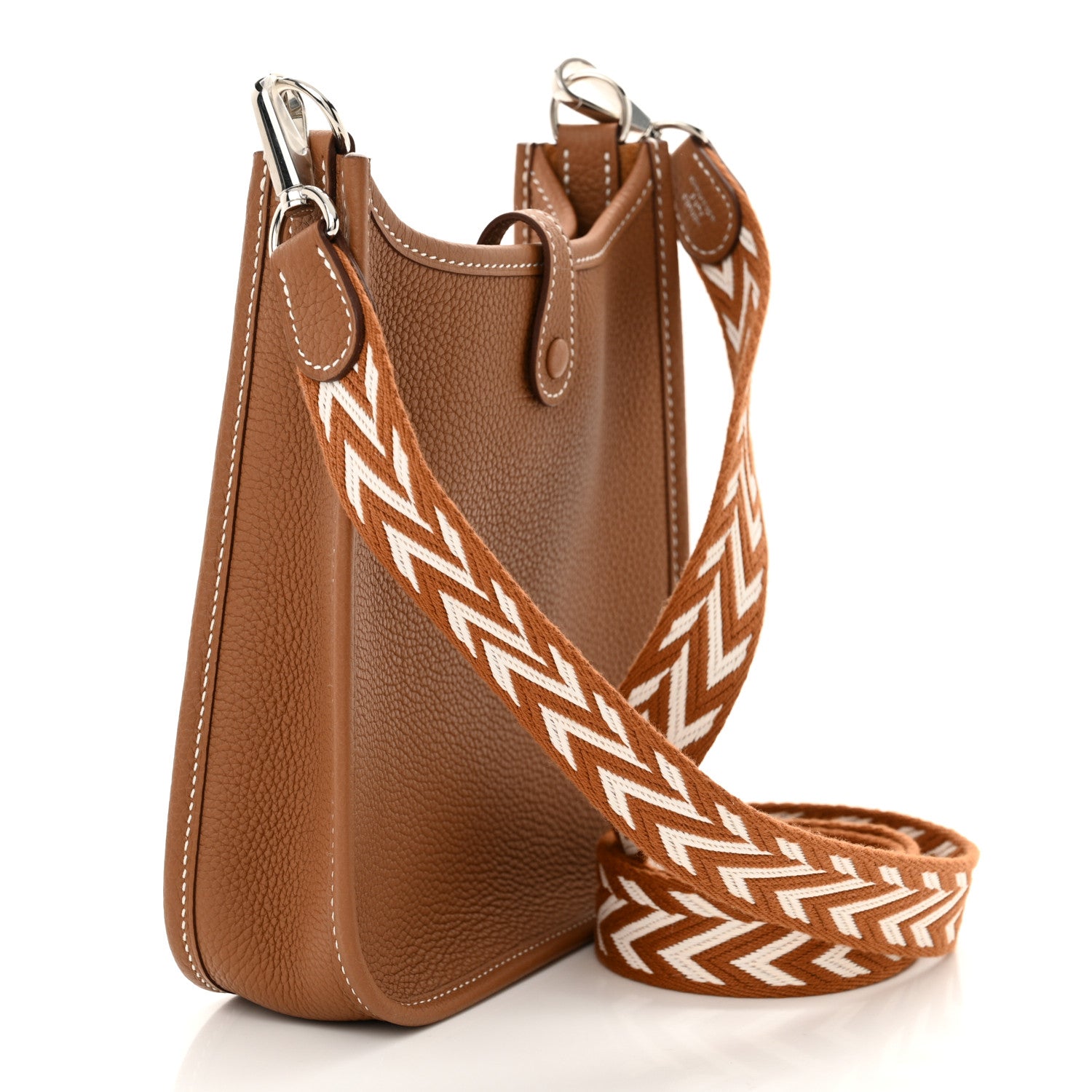 Hermes Taurillon Maurice Amazone Evelyne TPM Gold White 3 of 11