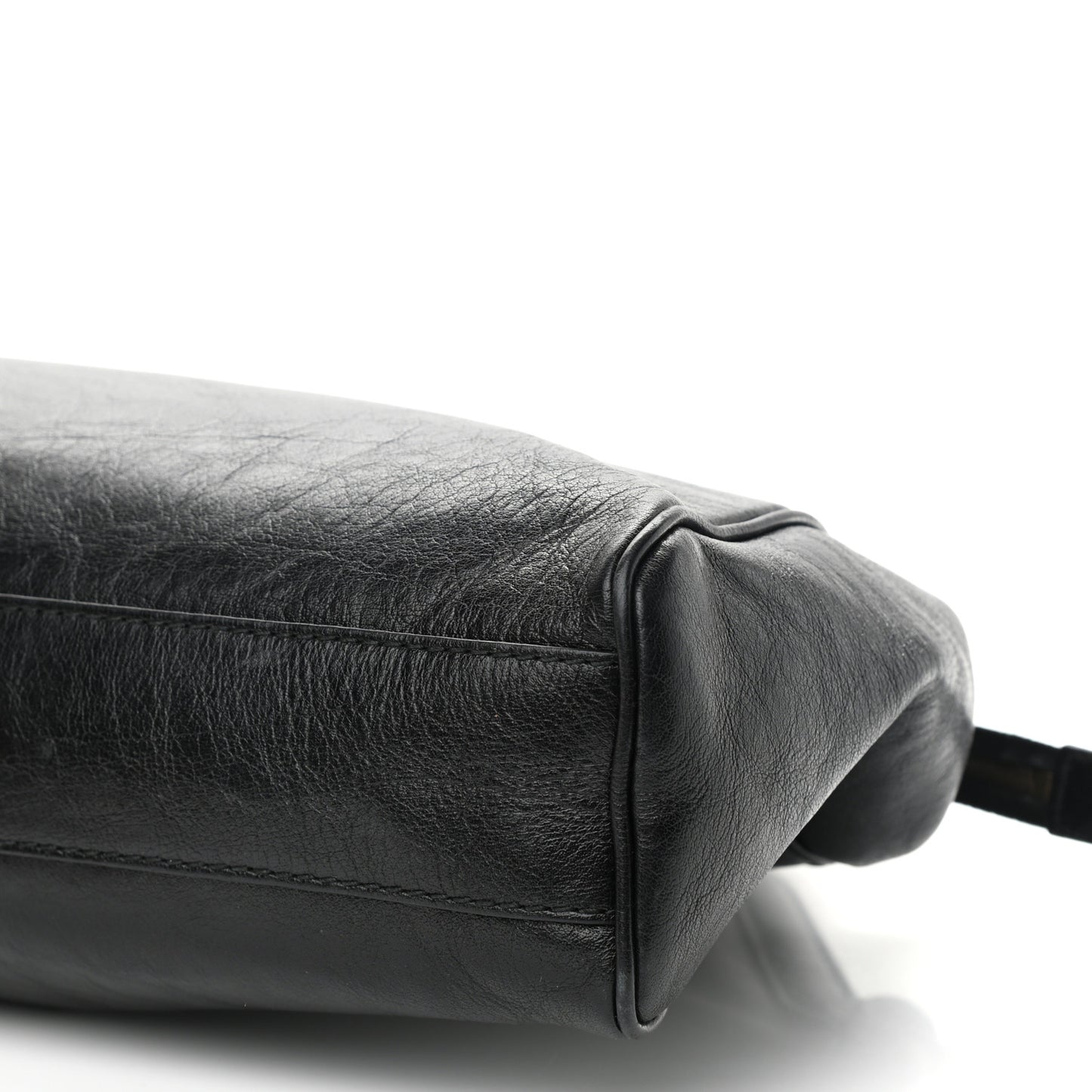 Calfskin Large Re(Belle) Top Handle Bag Black