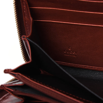 Gucci Metallic Microguccissima Sukey Zip Around Wallet Burnt Orange 6 of 17
