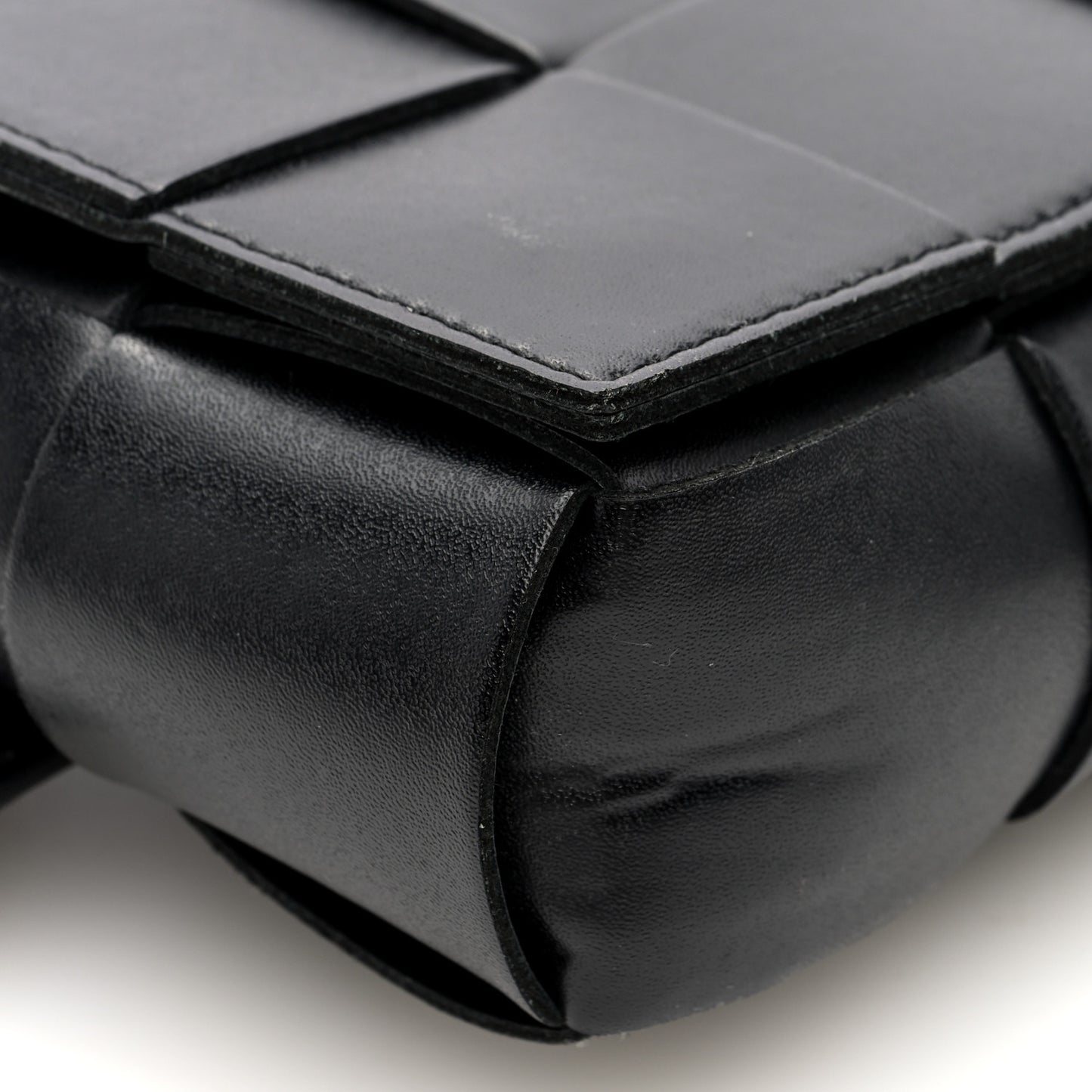 Nappa Maxi Intreccio The Belt Cassette Bag Black
