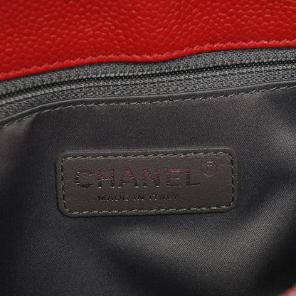 Chanel Caviar Quilted Grand Shopping Tote GST Red 6 of 8