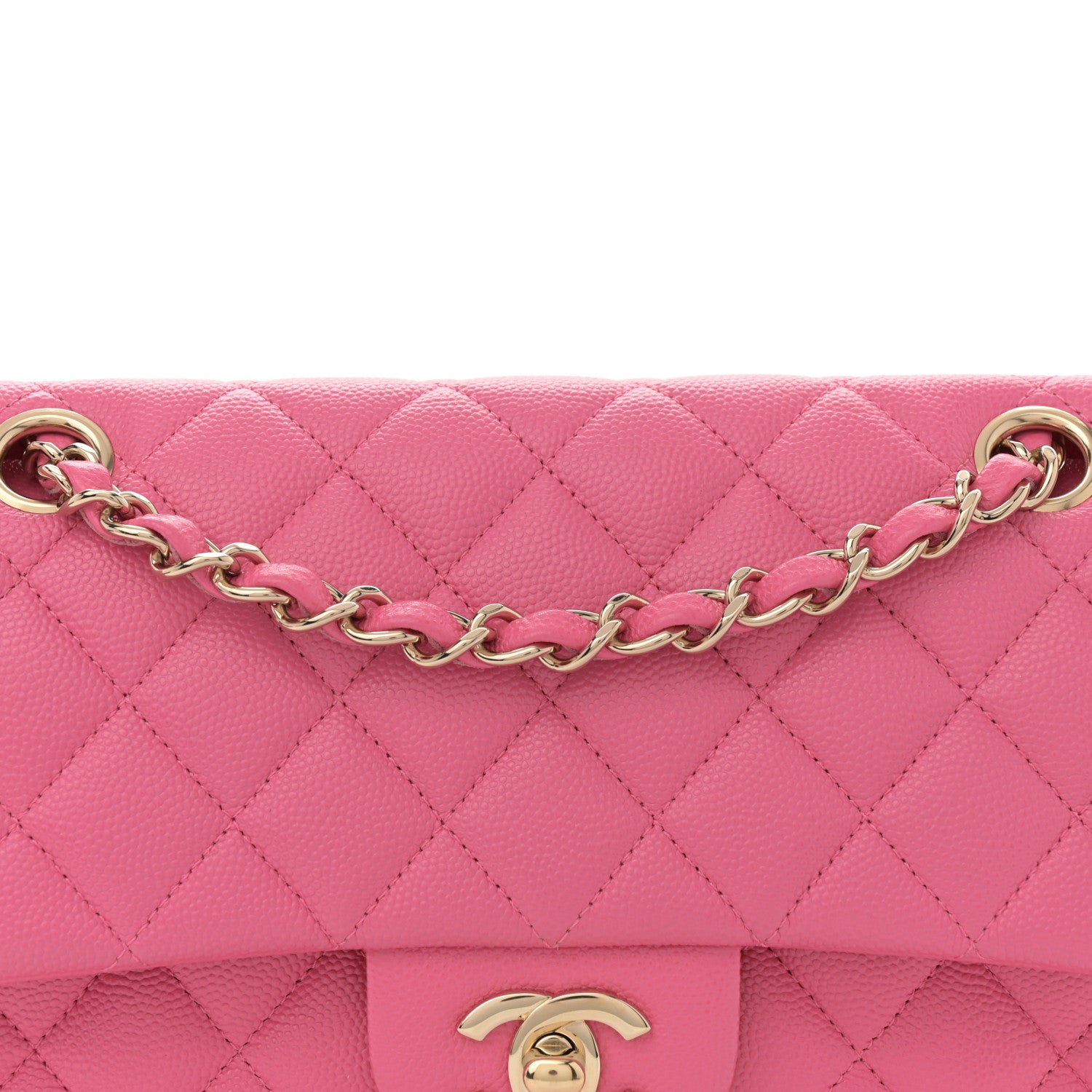 Chanel Caviar Quilted Small Double Flap Pink 8 of 11