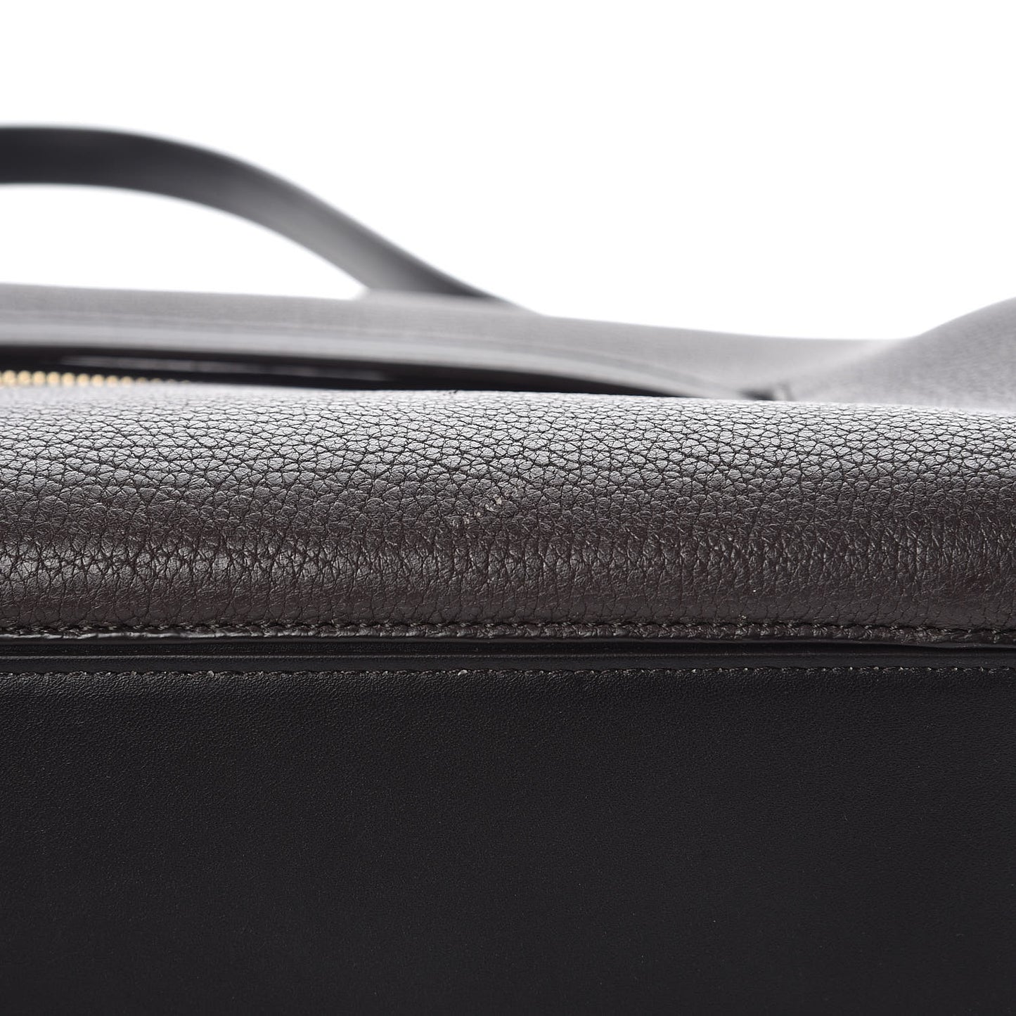 Goatskin Smooth Calfskin Small Ring Bag Dark Taupe