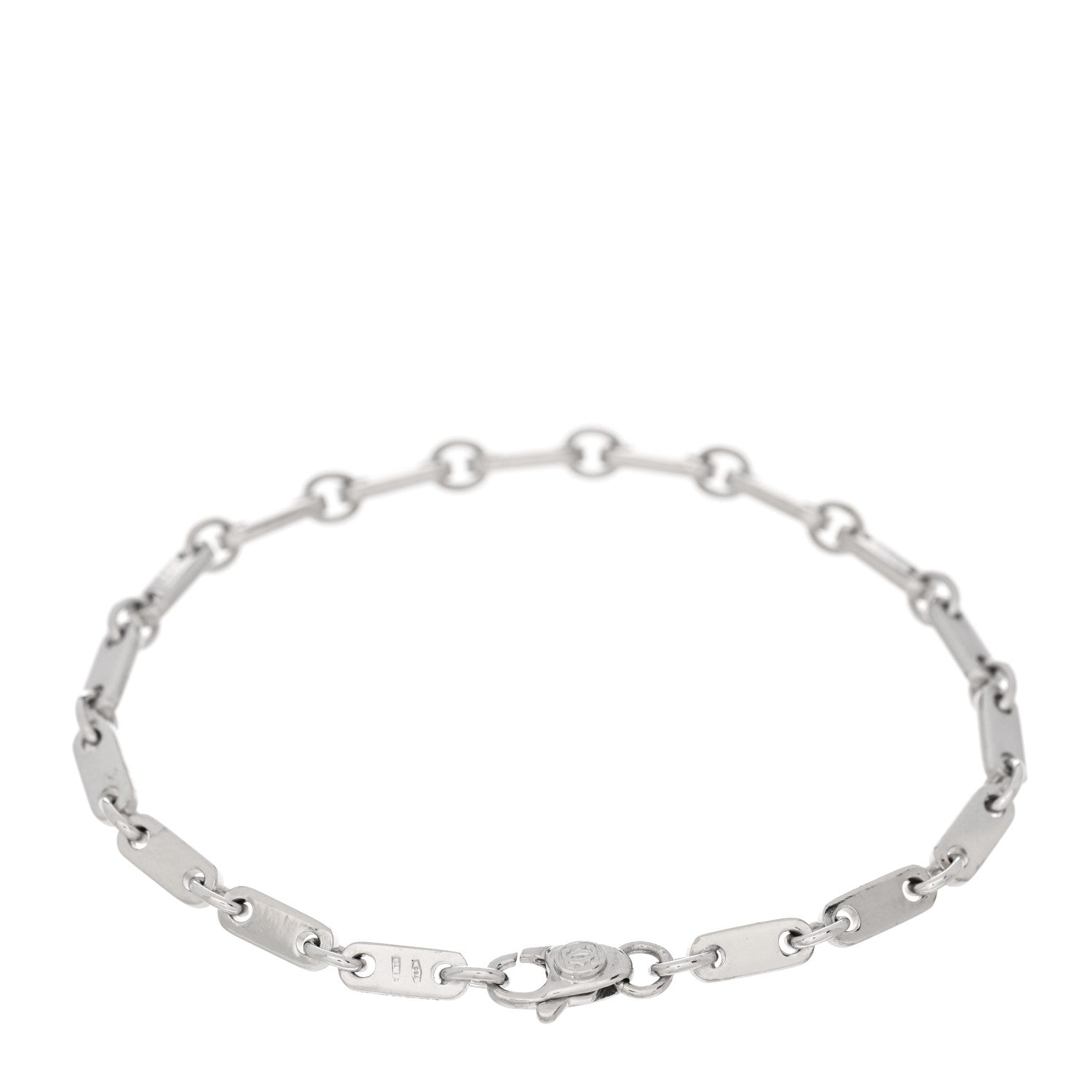 Cartier 18K White Gold 3.5mm Fidelity Link Bracelet 2 of 4