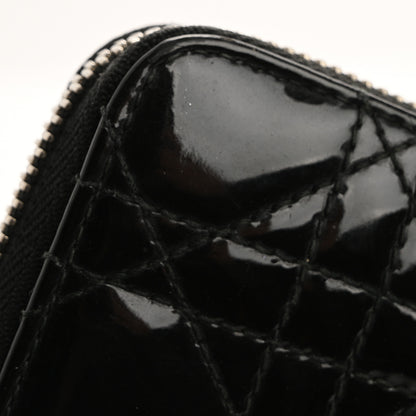 Christian Dior Patent Cannage Lady Dior Continental Zip Wallet Black 11 of 13