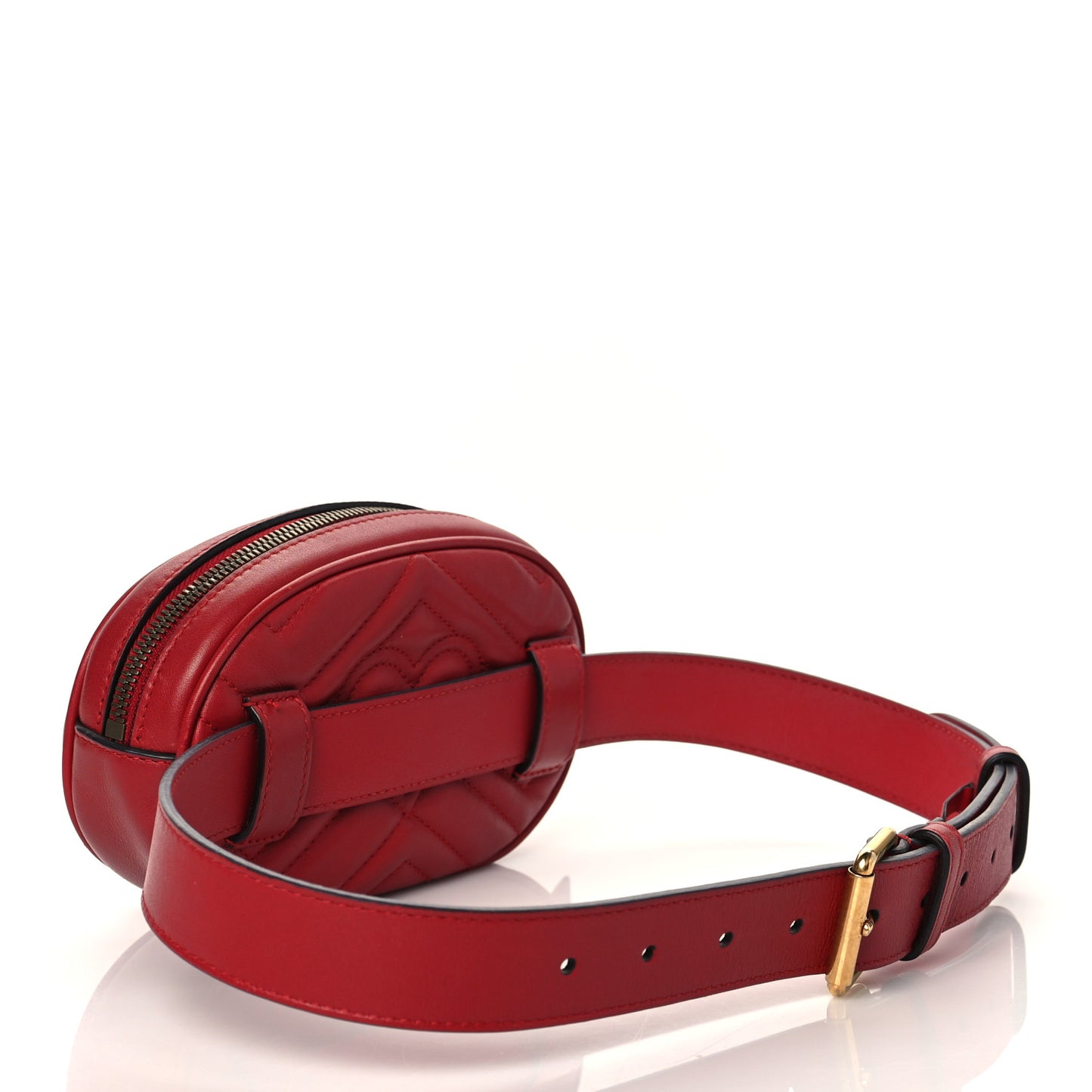 Calfskin Matelasse GG Marmont Belt Bag 75 30 Hibiscus Red