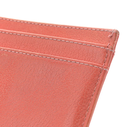 Chanel Goatskin Embossed Camellia Card Holder Coral 8 of 10