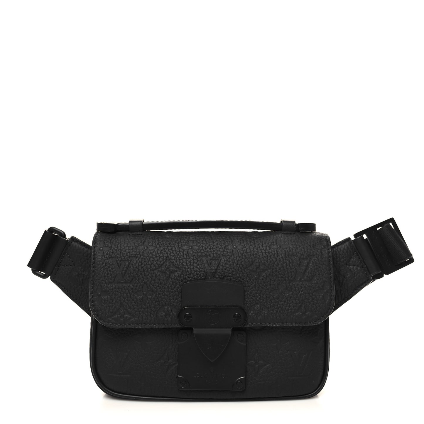 Taurillon Monogram S Lock Sling Bag Black
