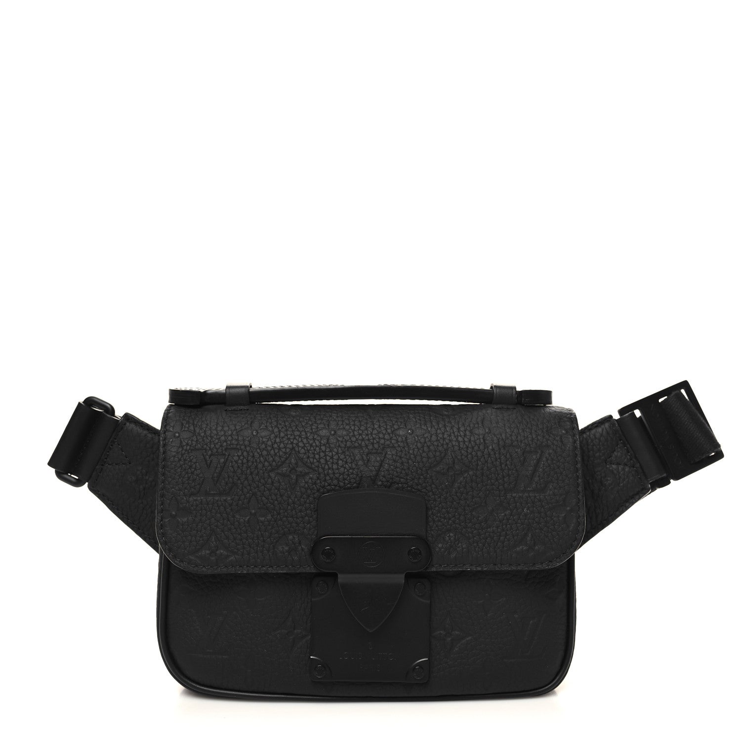 Louis Vuitton Taurillon Monogram S Lock Sling Bag Black 1 of 9