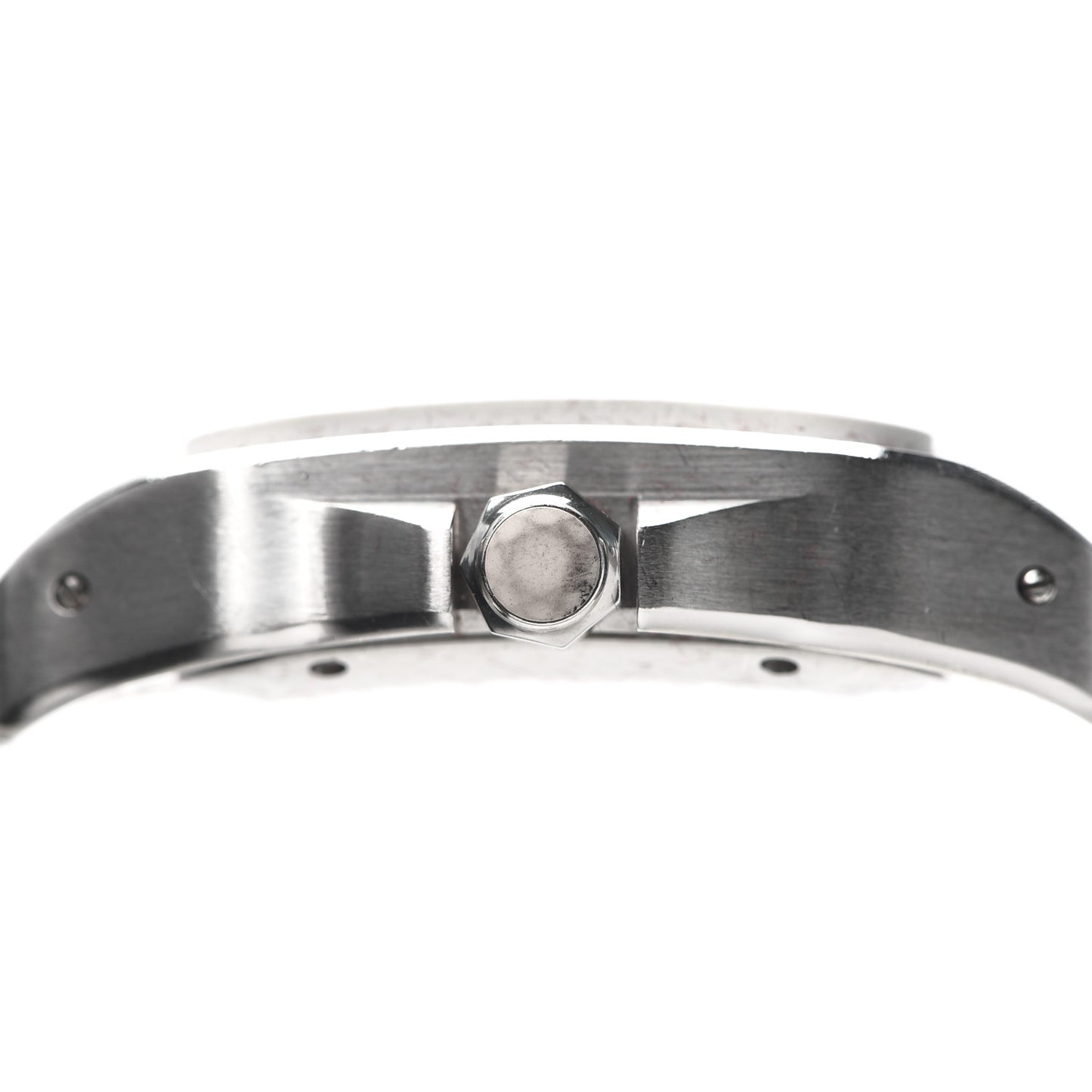 Stainless Steel Rubber 33mm Santos 100 Automatic Watch White