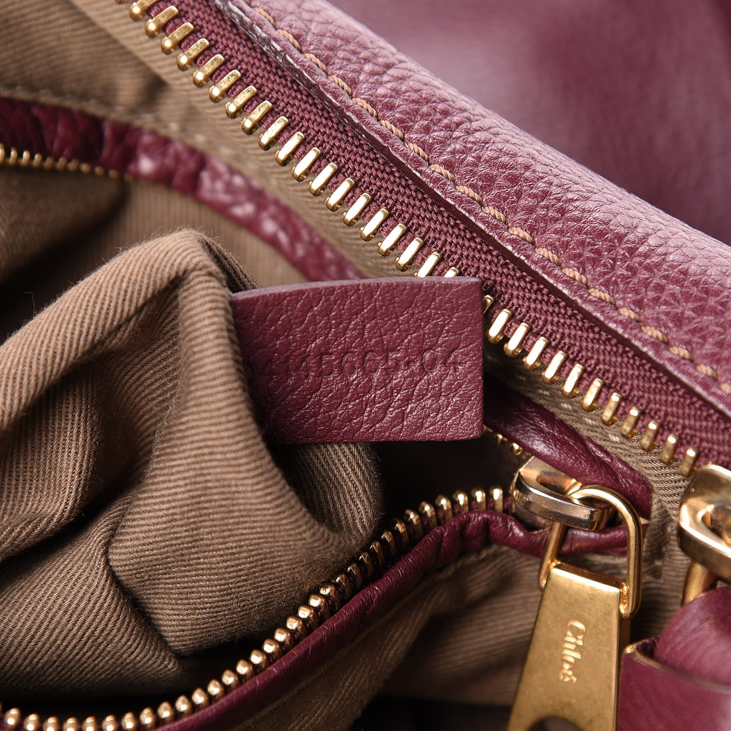 Chloe Calfskin Medium Marcie Satchel Wine Purple 7 of 12