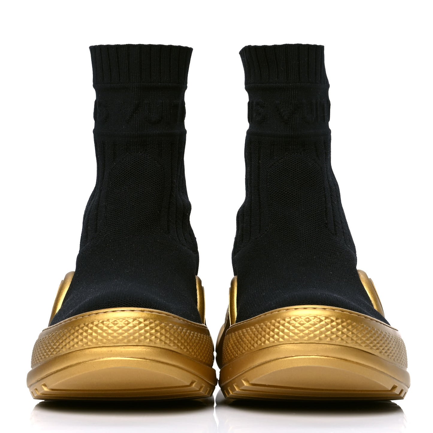Stretch Textile Monogram LV Archlight Sneaker Boots 39 Black Gold