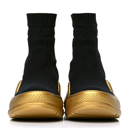 Louis Vuitton Stretch Textile Monogram LV Archlight Sneaker Boots 39 Black Gold 2 of 4
