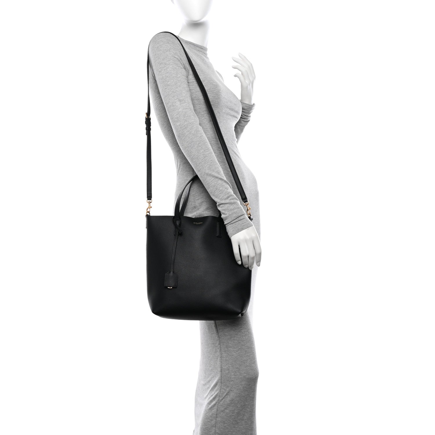 Saint Laurent Calfskin Toy Shopping Tote Black 2 of 10