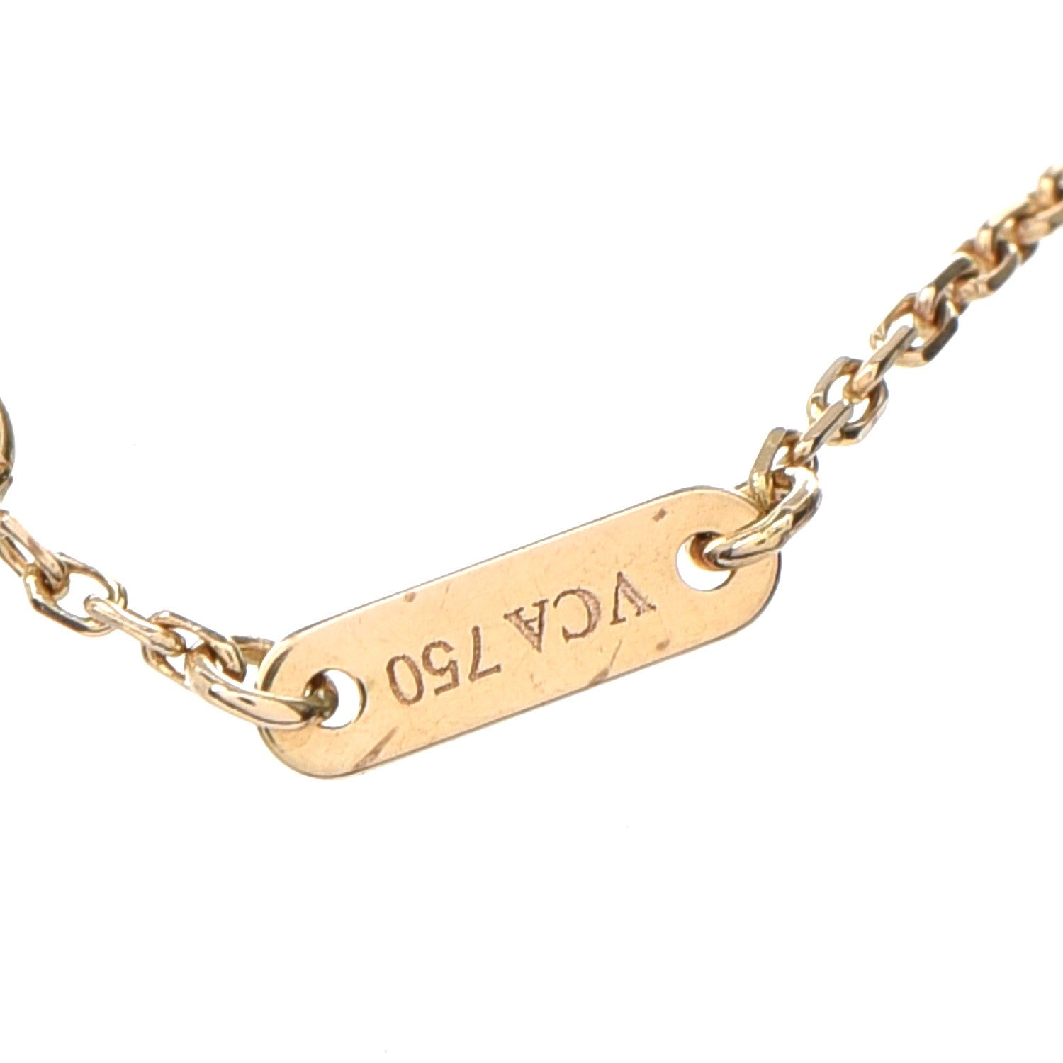 Van Cleef & Arpels 18K Yellow Gold Mother of Pearl Sweet Alhambra Bracelet 7 of 9