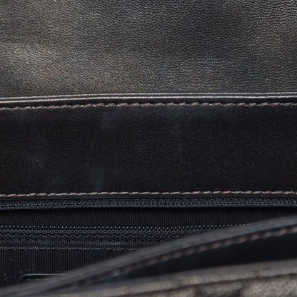 Chanel Metallic Goatskin Quilted Medium Rock In Rome Flap Charcoal 6 of 10