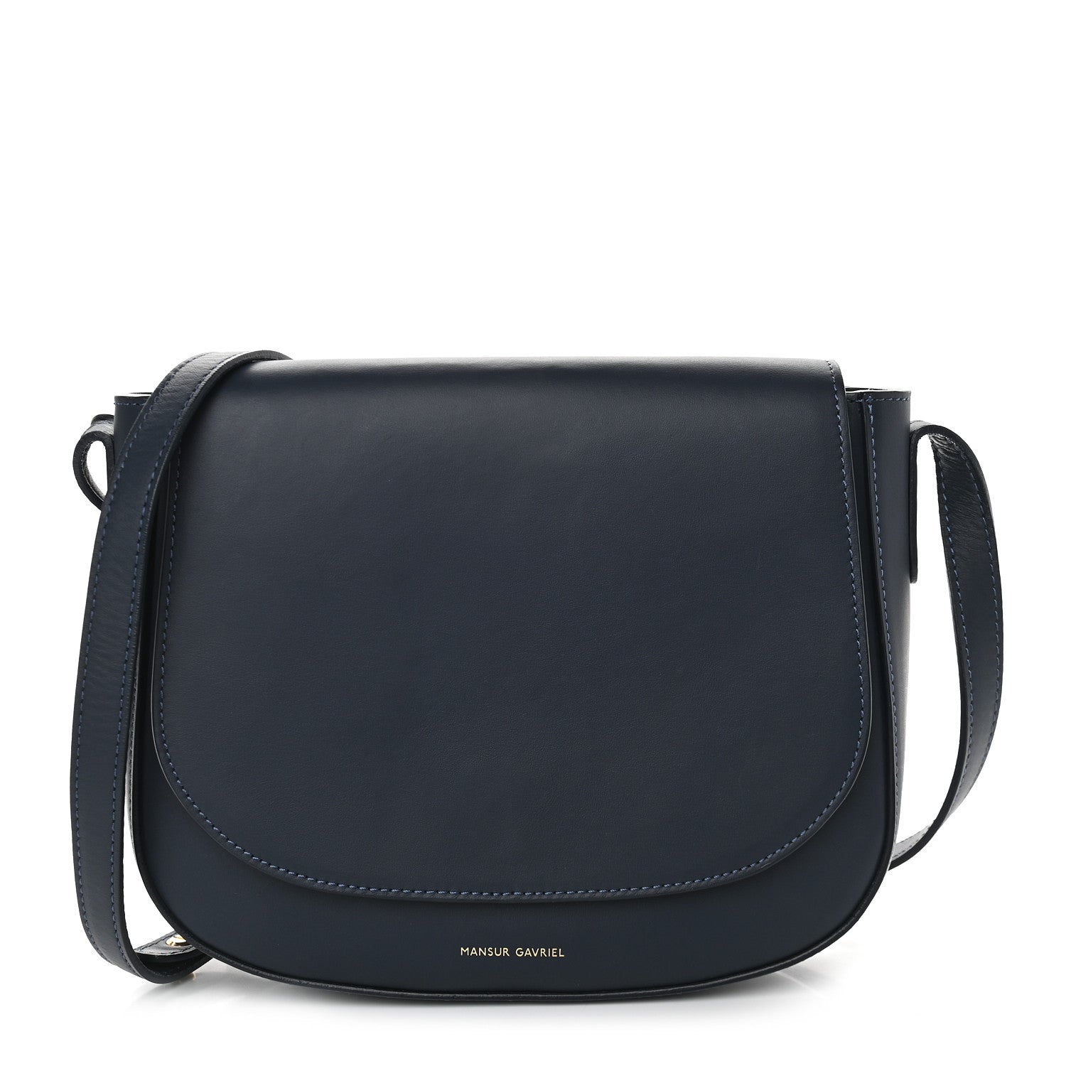 Mansur Gavriel Calfskin Flap Crossbody Bag Blu 1 of 8